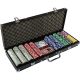 GamesPlanet® Poker Set Black Edition, 500 de jetoane