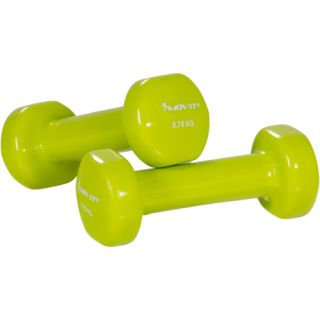 Set de gantere de vinil MOVIT, 2 x 0.75 kg verde