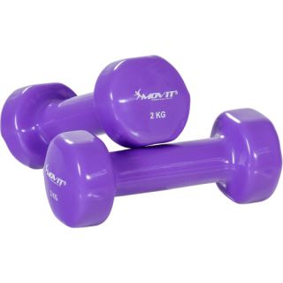 Set de gantere din vinil MOVIT 2 x 2 kg Violet