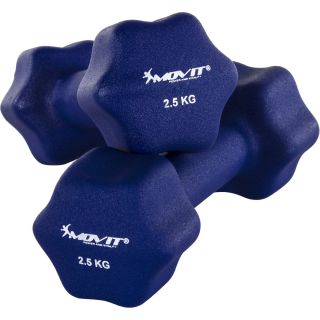 Set de 2 gantere cu înveliș din neopren 2,5 kg MOVIT