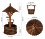 Decorațiuni de grădină - fântână din lemn