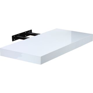 Raft de perete stilist Volato, 50 cm, alb lucios
