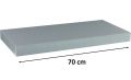 Raft de perete stilist Volato, 70 cm, argintiu