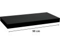 Raft de perete Volato, 90 cm, negru lucios