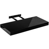 Raft de perete STILIST VOLATO- negru lucios 110 cm