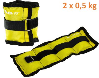 Greutăți,manșete MOVIT, 2 x 0,5 kg galben