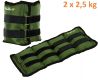 Greutati mansete de încărcare MOVIT, 2 x 2,5 kg verde