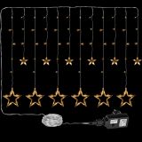 Decorațiune de Crăciun-stele strălucitoare,150 LED,alb cald
