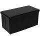 Bancă pliabilă cu spațiu de depozitare - negru