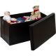 Bancă pliabilă cu spațiu de depozitare - negru
