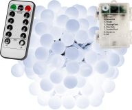 Iluminat de petrecere 5 m, 50 LED-uri, alb rece, cu baterii