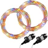 Set 2 bucăți de fire luminoase - 200 LED, colorate