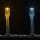 Perdea luminoasă de Crăciun - 3 x 6m, alb cald / rece