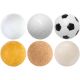 Set de 6 bile de fotbal - 35mm