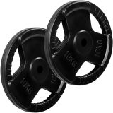 Greutăți MOVIT  2 x 10 kg, prindere din cauciuc, fontă