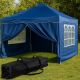 Cort de grădină INSTENT - 3x3 m, albastru + 4 laturi