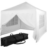 Cort de petrecere în grădină INSTENT - 3x3 m, alb + 4 laturi