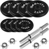 Set de gantere MOVIT din fontă - 2 x 10 kg