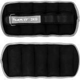 Greutați,manșete de neopren, 2 x 2 kg, negru