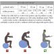 Minge de gimnastică MOVIT cu pompă, 75 cm, roșie