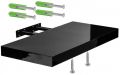 Raft de perete stilist Volato, 40 cm, lemn alb