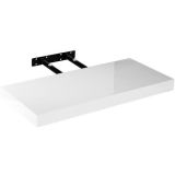 Raft de perete stilist Volato, 80 cm, alb lucios