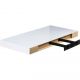 Raft de perete stilist Volato, 80 cm, alb lucios