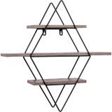 STILISTA Raft de perete, lemn întunecat 48 x 47 x 11 cm