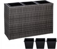 Stilista Suport pentru 3 ghivece, gri, 84 x 29 x 60 cm