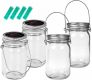 VOLTRONIC Set de sticlă solară 1 LED, 4 buc
