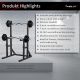 Cadru genuflexiuni MOVIT, negru, capacitate 300 kg