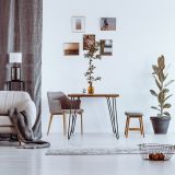 STILISTA Picior de mobilă cu 2 tije, 70 cm, negru