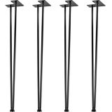 STILISTA Picior de mobilă cu 2 tije, 70 cm, negru