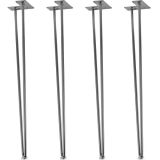 STILISTA Picior de mobilă cu 2 tije, 70 cm, gri