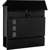 Cutie poștală exterior Stilista, negru, 37x37x11 cm, cu chei
