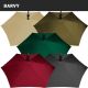Umbrelă suspendată LED 350 cm khaki, braț lateral, deschider