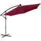 Umbrelă suspendată cu LED, 350 cm, roșie, pentru terasă și&nbsp;&nbsp;