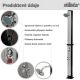 STILISTA Solar Garden Shower 35 l, argintiu/negru