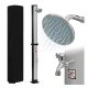 STILISTA Solar Garden Shower 35 l, argintiu/negru