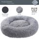 Petstuff Culcus pentru câini , rotund, gri deschis, 120 cm