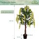 Copac decorativ artificial Wisteria roz, 120 cm, trunchi lem
