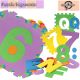 Covoraș educativ puzzle EVA, litere și cifre, 86 piese, 3,6m
