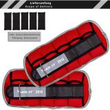 MOVIT Manșete reflectorizante din neopren, 2x2 kg, roșu