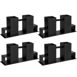 STILISTA Instrument de stivuire lemne 4 piese, negru