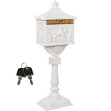 STILISTA cutie poștală antică, 118 cm, alb