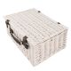 Coș pentru picnic din răchită cu echipament, 41 x 21 x 28 cm