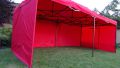 Cort grădină DELUXE + pereți laterali, 3 x 6 m, roșu
