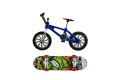 Skateboard de deget+bicicletă,plastic de 10 cm