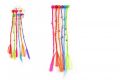 Cleme de păr 6 buc plastic cu impletituri colorate 30 cm