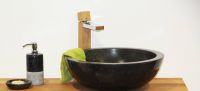 Lavoar din piatră Gemma 501, marmură lustruită Ø40 cm, Negru